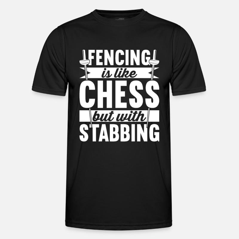 Fechten - Männer Funktions-T-Shirt - Schwarz