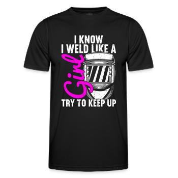 Schweißen Schweißer Schweißer - Männer Funktions-T-Shirt - Schwarz - Vorne - AI Model Male 178 dark (178cm)