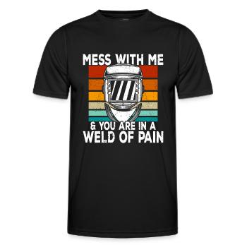 Schweißer Schweißer - Männer Funktions-T-Shirt - Schwarz - Vorne - AI Model Male 178 dark (178cm)