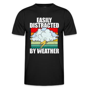 Meteorologist Meteorologists Meteorology - Men's Functional T-Shirt - black - Front - AI Model Male 178 dark (178cm)