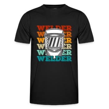 Schweißer Schweißer Schweißer - Männer Funktions-T-Shirt - Schwarz - Vorne - AI Model Male 178 dark (178cm)