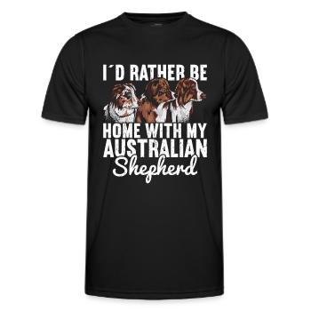 Australian Shepherd - Men's Functional T-Shirt - black - Front - AI Model Male 178 dark (178cm)