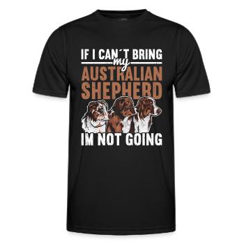 Australian Shepherd - Men's Functional T-Shirt - black - Front - AI Model Male 178 dark (178cm)