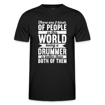 Schlagzeuger Schlagzeuger Schlagzeuger Schlagzeuger - Männer Funktions-T-Shirt - Schwarz - Vorne - AI Model Male 178 dark (178cm)