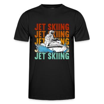 Jet Ski Jet Skiing - T-shirt sport Homme - noir - Devant - AI Model Male 178 dark (178cm)