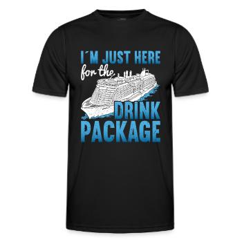 Croisière Croisière Vacances Croisière en famille - T-shirt sport Homme - noir - Devant - AI Model Male 178 dark (178cm)