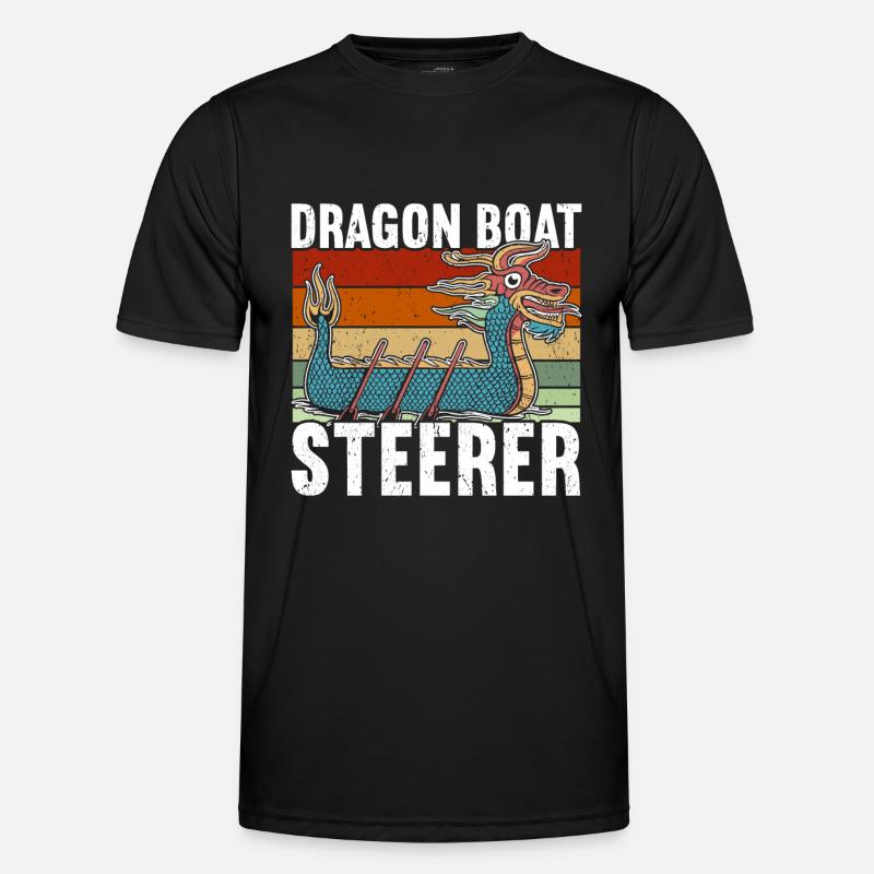 Drachenboot - Männer Funktions-T-Shirt - Schwarz