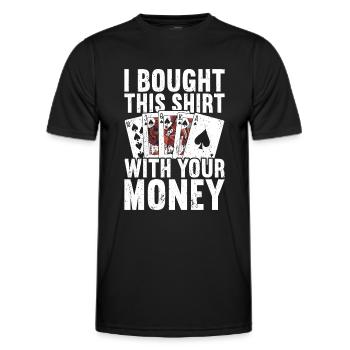 Poker - Men's Functional T-Shirt - black - Front - AI Model Male 178 dark (178cm)