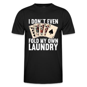 Poker - Men's Functional T-Shirt - black - Front - AI Model Male 178 dark (178cm)