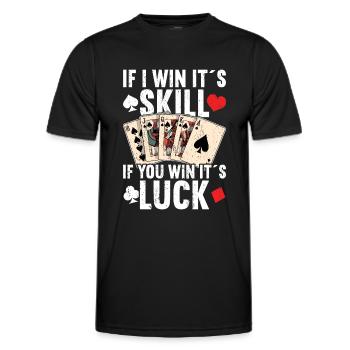 Poker - Men's Functional T-Shirt - black - Front - AI Model Male 178 dark (178cm)