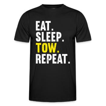 Fahrer des Abschleppwagens - Männer Funktions-T-Shirt - Schwarz - Vorne - AI Model Male 178 dark (178cm)