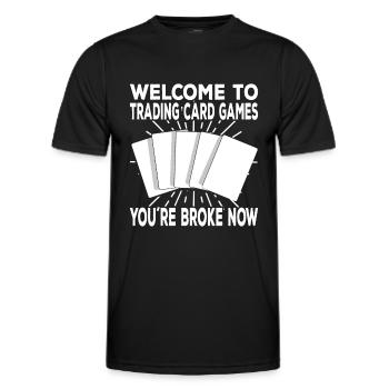 Trading Card Game - Men's Functional T-Shirt - black - Front - AI Model Male 178 dark (178cm)