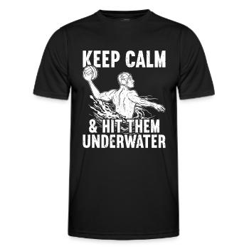 Wasserball Wasserball - Männer Funktions-T-Shirt - Schwarz - Vorne - AI Model Male 178 dark (178cm)