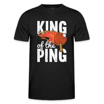 Tischtennis, Tischtennis, Tischtennis, Tischtennis - Männer Funktions-T-Shirt - Schwarz - Vorne - AI Model Male 178 dark (178cm)