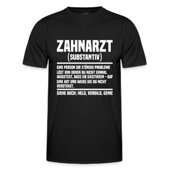 Zahnarzt Zahnärzte Zahnarztpraxis - Männer Funktions-T-Shirt - Schwarz - Vorne - AI Model Male 178 dark (178cm)