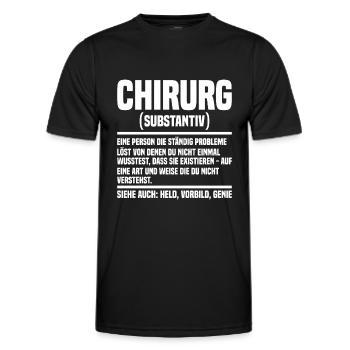 Chirurg Chirurgie - Männer Funktions-T-Shirt - Schwarz - Vorne - AI Model Male 178 dark (178cm)