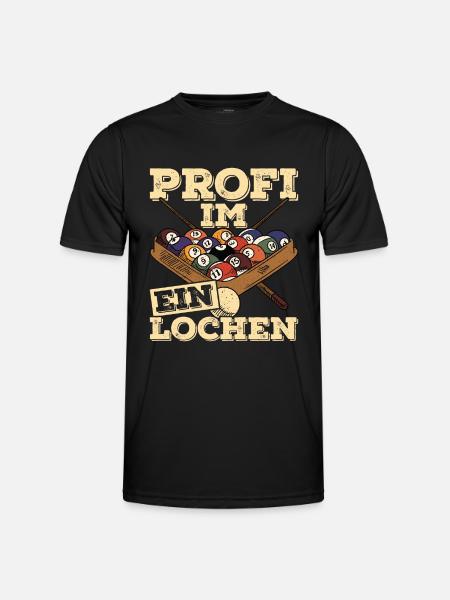 Billiard Billiardtisch Billiardkugel - Männer Funktions-T-Shirt - Schwarz