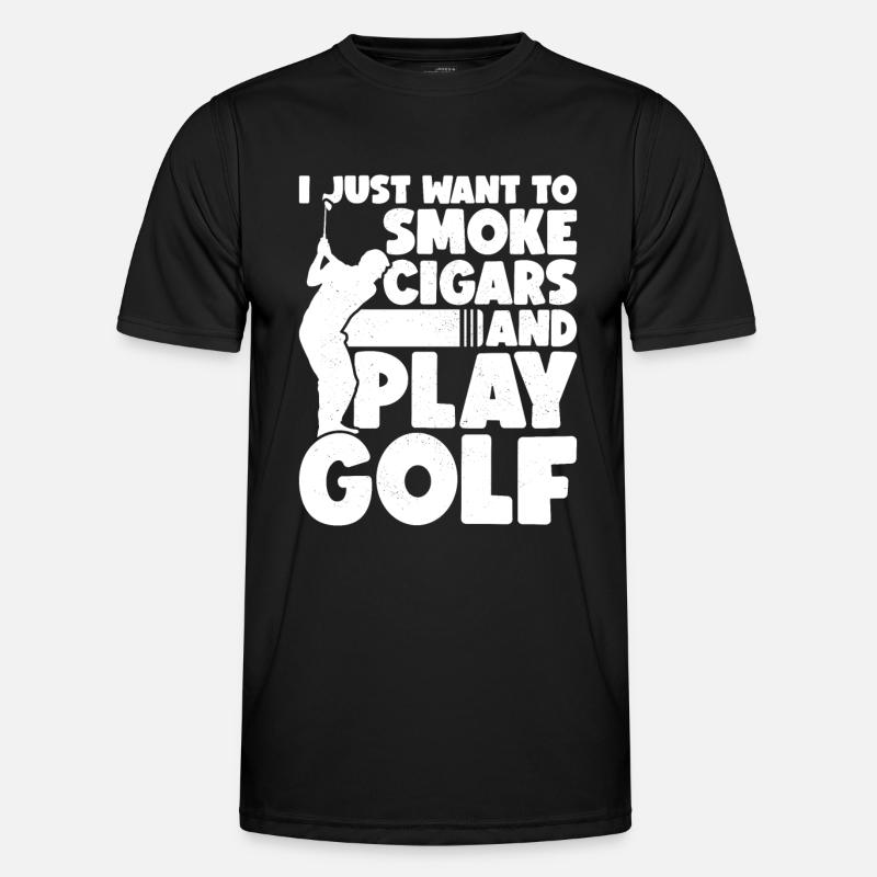 Zigarrenraucher-Zigarren - Männer Funktions-T-Shirt - Schwarz