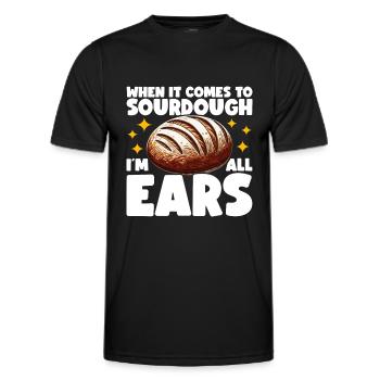 Pain au levain Pain au levain - T-shirt sport Homme - noir - Devant - AI Model Male 178 dark (178cm)
