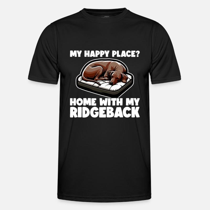 Rhodesian Ridgeback Happy Rhodesian Ridgebacks - Men's Functional T-Shirt - black