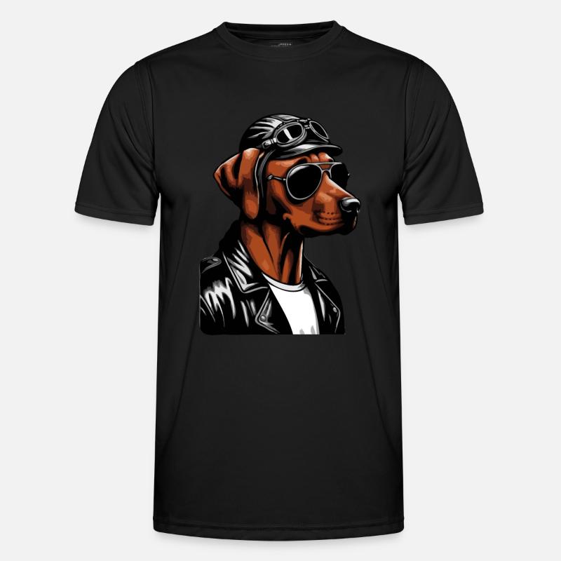 Rhodesian Ridgeback Cool Rhodesian Ridgebacks - Men's Functional T-Shirt - black