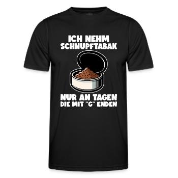 Schnupftabak Priis Schnupftabak Dose - Männer Funktions-T-Shirt - Schwarz - Vorne - AI Model Male 178 dark (178cm)