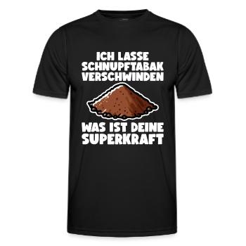 Schnupftabak Schnupfer Schnupftabak Dose - Männer Funktions-T-Shirt - Schwarz - Vorne - AI Model Male 178 dark (178cm)