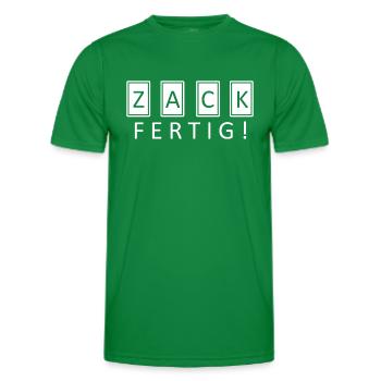 Zack Fertig! - Männer Funktions-T-Shirt - Kelly Green - Vorne - AI Model Male 178 dark (178cm)