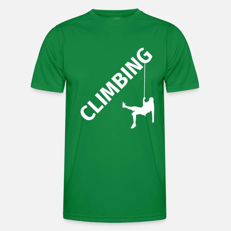 Klettern Kletterer Bergsteigen Männer Funktions-T-Shirt
