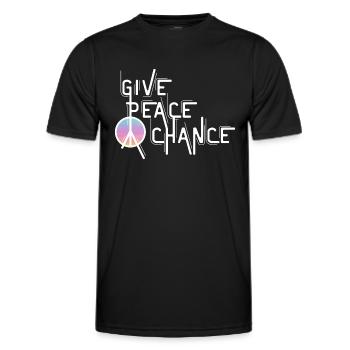 Peace, Quote, Day of Peace, Peace Sign - Men's Functional T-Shirt - black - Front - AI Model Male 178 dark (178cm)