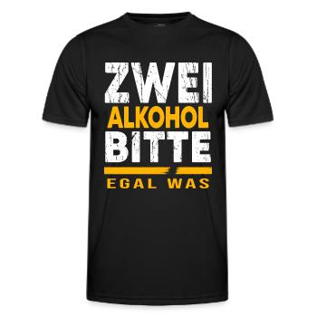 Bier Biergarten Trinkspruch Bierbauch - Männer Funktions-T-Shirt - Schwarz - Vorne - AI Model Male 178 dark (178cm)