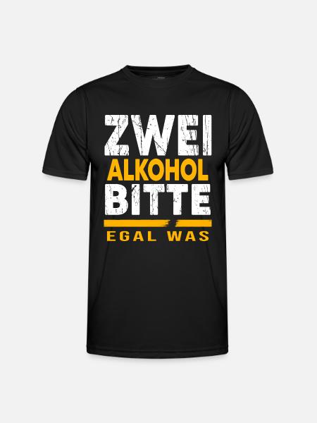 Bier Biergarten Trinkspruch Bierbauch - Männer Funktions-T-Shirt - Schwarz