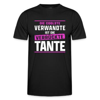 Tante Sprüche Kinder die coolste Verwandte - Männer Funktions-T-Shirt - Schwarz - Vorne - AI Model Male 178 dark (178cm)