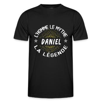 L'homme le mythe la légende - Cadeau Daniel. - T-shirt sport Homme - noir - Devant - AI Model Male 178 dark (178cm)