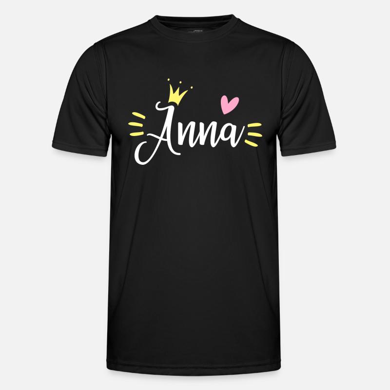 Anna Name Crown - Men's Functional T-Shirt - black