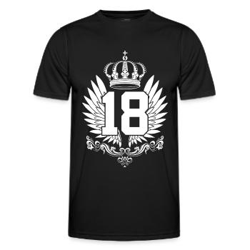 18. GEBURTSTAG 18 JAHRE - Männer Funktions-T-Shirt - Schwarz - Vorne - AI Model Male 178 dark (178cm)