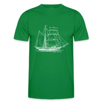 Sailing ship - Men's Functional T-Shirt - kelly green - Front - AI Model Male 178 dark (178cm)