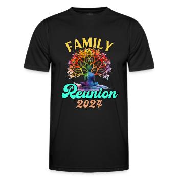 Family Reunion 2024 - Family Design - Men's Functional T-Shirt - black - Front - AI Model Male 178 dark (178cm)
