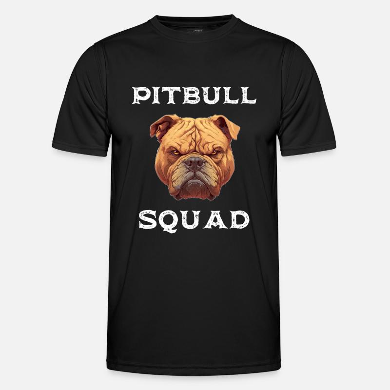 Pitbull Squad - Dog Design - Men's Functional T-Shirt - black