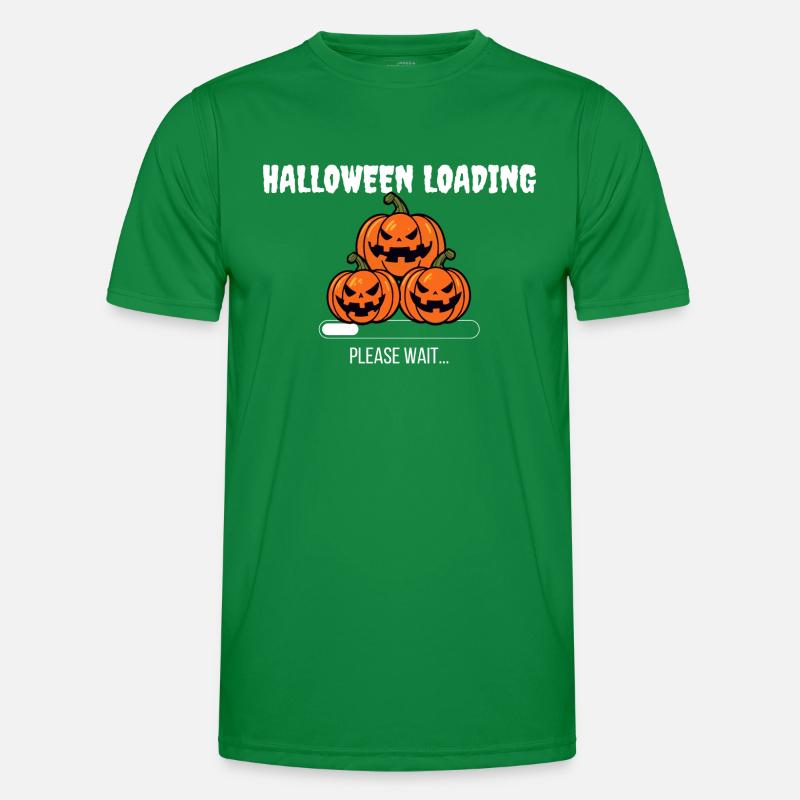 Halloween Loading Please Wait Männer Funktions-T-Shirt