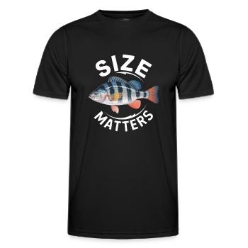 Size Matters - Men's Functional T-Shirt - black - Front - AI Model Male 178 dark (178cm)