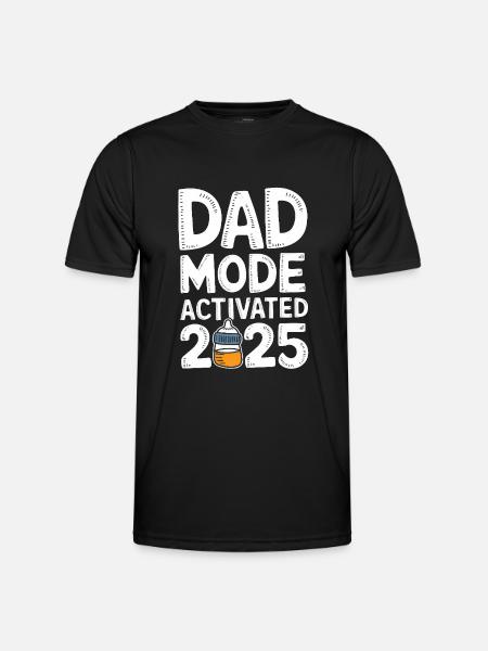 Dad Mode Activated 2025 - Men's Functional T-Shirt - black