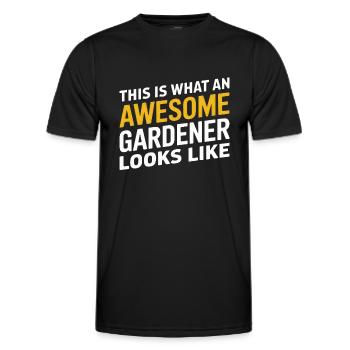 This Is What An Awesome Gardener Looks Like - Männer Funktions-T-Shirt - Schwarz - Vorne - AI Model Male 178 dark (178cm)