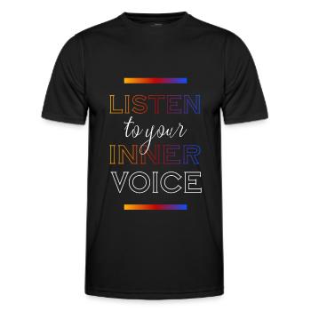 Écoutez votre voix intérieure - T-shirt sport Homme - noir - Devant - AI Model Male 178 dark (178cm)