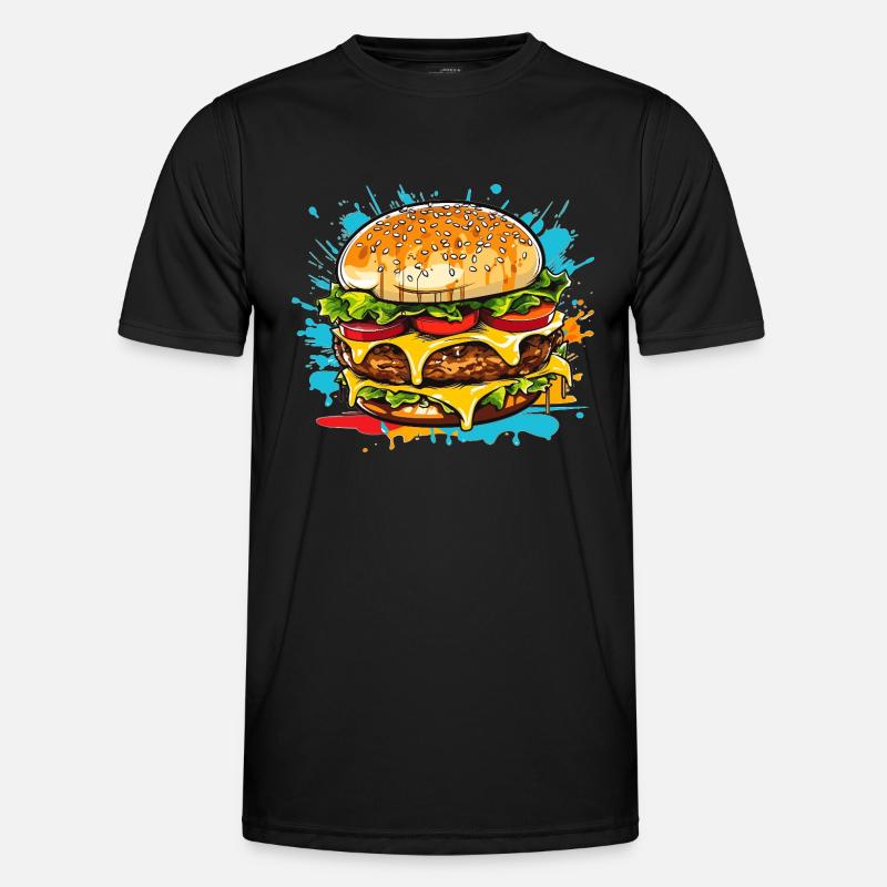 Cheeseburger Splash Men's Functional T-Shirt