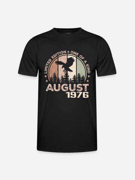 Uforlignelig siden august 1976, 48-års jubilæum - Funktionsshirt til herrer - sort