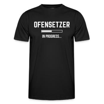 Installateur de poêles en cours - T-shirt sport Homme - noir - Devant - AI Model Male 178 dark (178cm)