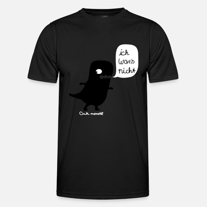 Ich wars nicht Dino - Männer Funktions-T-Shirt - Schwarz