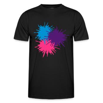 Paint splodge - Männer Funktions-T-Shirt - Schwarz - Vorne - AI Model Male 178 dark (178cm)