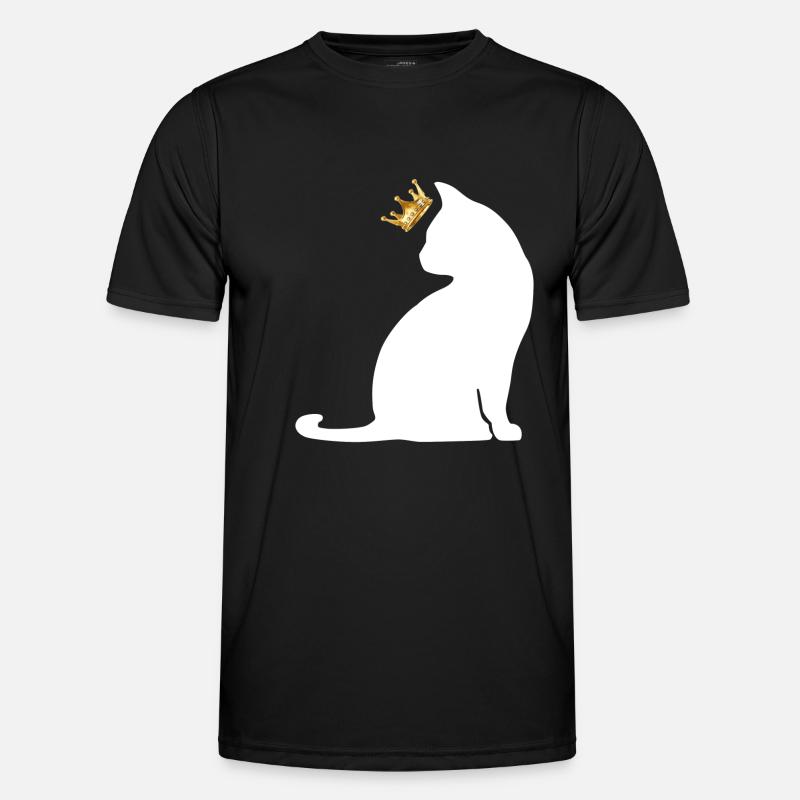 crown cat - Men's Functional T-Shirt - black